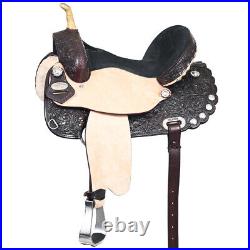 01HS 15 Western Horse Saddle American Leather Treeless Trail Barrel Hilason