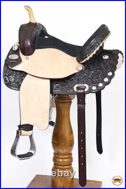 01HS 15 Western Horse Saddle American Leather Treeless Trail Barrel Hilason