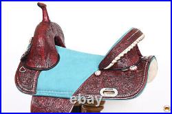 06HS HILASON Western Trail Barrel Racing American Leather Treeless Saddle