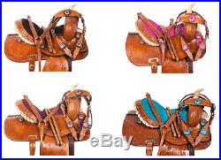 10 12 13 New Western Leather Youth Child Kids Trail Barrel Horse Saddle Bridle