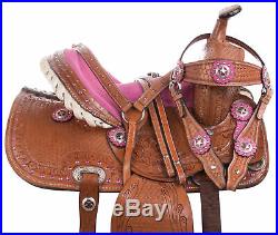 HORSE PONY SADDLE WESTERN USED CHILDRENS YOUTH BARREL RACING TRAIL TACK 10 12 13
