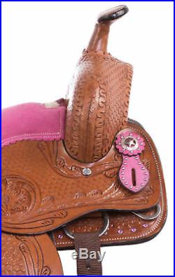 10 12 13 Used Western Pony Saddle Youth Children's Trail Barrel Leather Tack