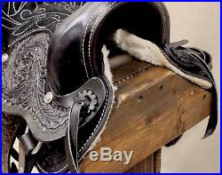 10 Black Western Pony Mini Youth Horse Leather Kids Saddle
