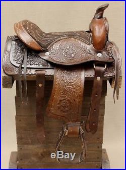 10 Brown Leather Mini Pony Leather Saddle