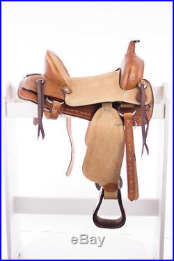 10 New Western Leather Youth Child Horse Pony Ranch Saddle Hard Seat