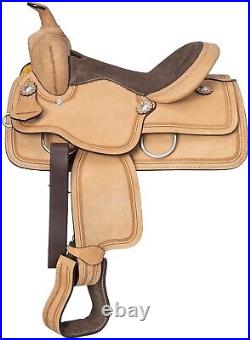 10 Western Trail Saddle Roughout Leather Suede Seat King Series Tough 1