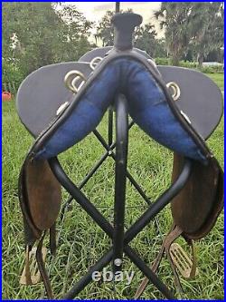 11 Inch Youth Australian Stockman Bush Rider Saddle Horn Dark Oil Regular Tree