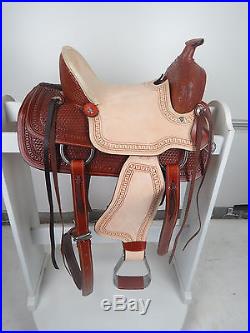 11 New Western Leather Youth Child Horse Pony Ranch Saddle with Girth