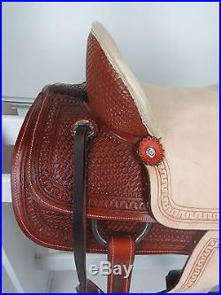 11 New Western Leather Youth Child Horse Pony Ranch Saddle with Girth