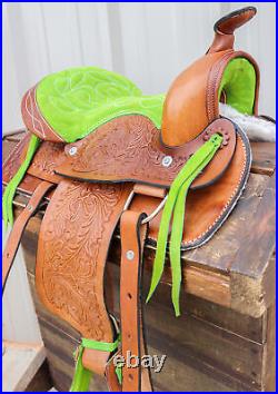 12 Brown Kid Pleasure Western Saddle Leather Mini Pony