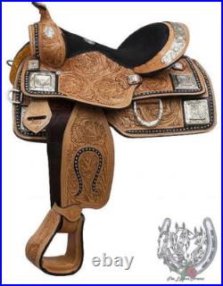 12 Inch Youth Double T Show Saddle Loaded with Silver Black Accents