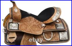 12 Inch Youth Double T Show Saddle Loaded with Silver Black Accents