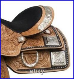 12 Inch Youth Double T Show Saddle Loaded with Silver Black Accents