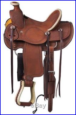 12 Inch Youth Walhalla Wade Hard Seat Western Saddle Med Oil-Roughout Leather
