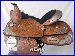 12 Inch Youth Western Show Saddle Light Oil Leather Loaded with Silver