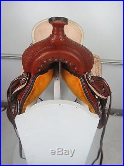 12 New Western Leather Youth Child Horse Pony Ranch Saddle with Girth
