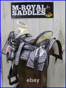 12 Nino Child Kid Pony Charro Bordada Saddle
