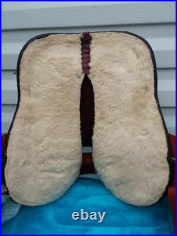 12 Western Youth Barrel Pleasure Saddle Round Skirt Rawhide Laced Cantle 9574