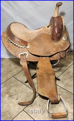 13.5 Circle Y Martha Josey Barrel Racing Saddle Leather YOAKUM, INC. Texas