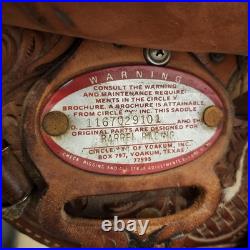 13.5 Circle Y Martha Josey Barrel Racing Saddle Leather YOAKUM, INC. Texas