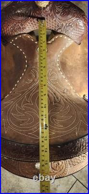 13.5 Circle Y Martha Josey Barrel Racing Saddle Leather YOAKUM, INC. Texas