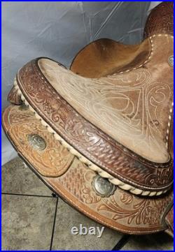 13.5 Circle Y Martha Josey Barrel Racing Saddle Leather YOAKUM, INC. Texas