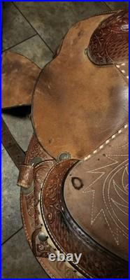 13.5 Circle Y Martha Josey Barrel Racing Saddle Leather YOAKUM, INC. Texas