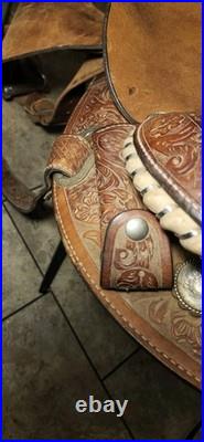 13.5 Circle Y Martha Josey Barrel Racing Saddle Leather YOAKUM, INC. Texas