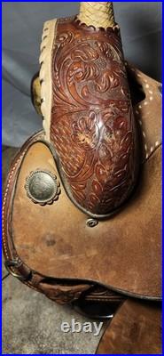 13.5 Circle Y Martha Josey Barrel Racing Saddle Leather YOAKUM, INC. Texas
