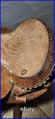 13.5 Circle Y Martha Josey Barrel Racing Saddle Leather YOAKUM, INC. Texas
