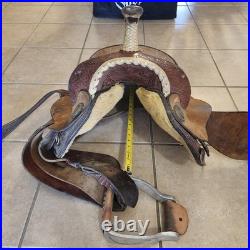 13.5 Circle Y Martha Josey Barrel Racing Saddle Leather YOAKUM, INC. Texas