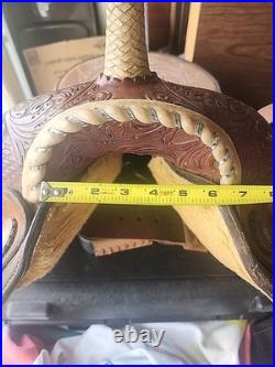 13.5 Circle Y Martha Josey Barrel Racing Saddle Leather YOAKUM, INC. Texas