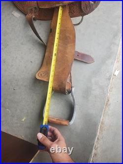 13.5 Circle Y Martha Josey Barrel Racing Saddle Leather YOAKUM, INC. Texas