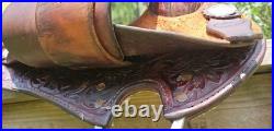 13.5 Santa Fe Leather Western Barrel Racing Horse Saddle