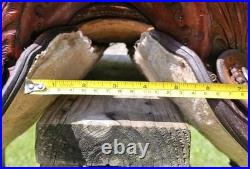 13.5 Santa Fe Leather Western Barrel Racing Horse Saddle