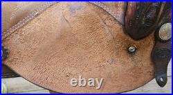 13.5 Santa Fe Leather Western Barrel Racing Horse Saddle