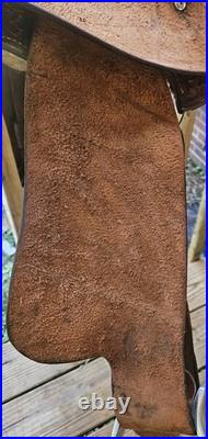 13.5 Santa Fe Leather Western Barrel Racing Horse Saddle