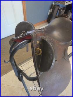 13 Australian Stock Saddle Youth Pony Brown Leather Poley Aussie Saddle