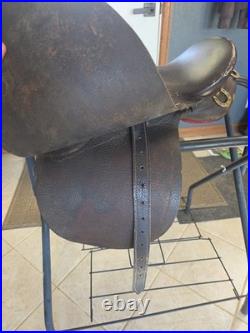 13 Australian Stock Saddle Youth Pony Brown Leather Poley Aussie Saddle