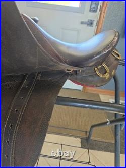 13 Australian Stock Saddle Youth Pony Brown Leather Poley Aussie Saddle