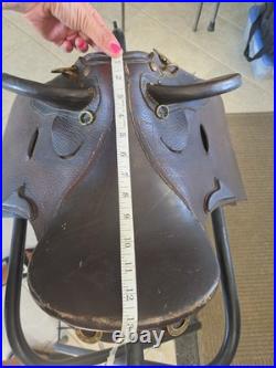 13 Australian Stock Saddle Youth Pony Brown Leather Poley Aussie Saddle