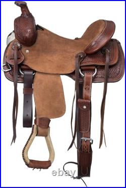 13 Childs Western Caldwell Rope Saddle Roughout and Tooled Leather