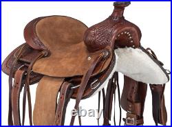 13 Childs Western Caldwell Rope Saddle Roughout and Tooled Leather