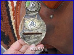 13'' FQH BARS #73 Circle A American Saddlery leather western Camo Barrel saddle 13'' FQH BARS #73 Circle A American Saddlery leather western Camo Barrel saddle