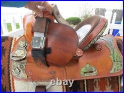 13'' FQH BARS #73 Circle A American Saddlery leather western Camo Barrel saddle