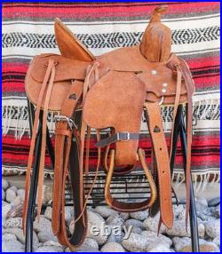 13 High Back Roughout Leather Youth Western Saddle