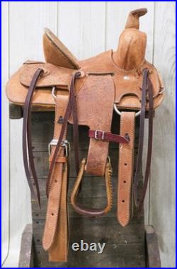 13 High Back Roughout Leather Youth Western Saddle