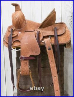 13 High Back Roughout Leather Youth Western Saddle