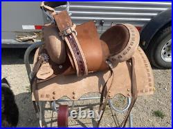 13 Royal King Boulder two-tone roughout youth Western barrel saddle