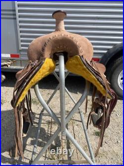 13 Royal King Boulder two-tone roughout youth Western barrel saddle